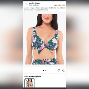 Jessica Simpson Gardenia Paradise Floral Bikini Top